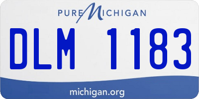 MI license plate DLM1183