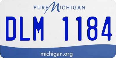 MI license plate DLM1184