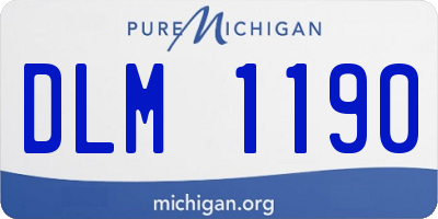 MI license plate DLM1190