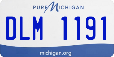MI license plate DLM1191