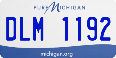 MI license plate DLM1192