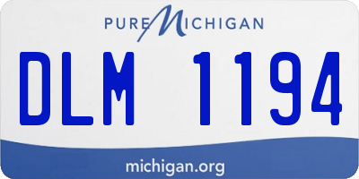 MI license plate DLM1194