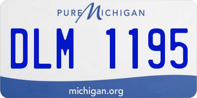 MI license plate DLM1195