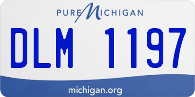 MI license plate DLM1197