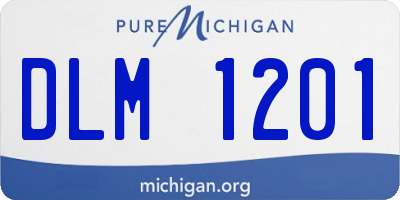 MI license plate DLM1201