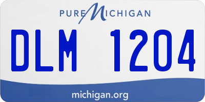 MI license plate DLM1204