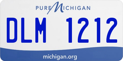 MI license plate DLM1212