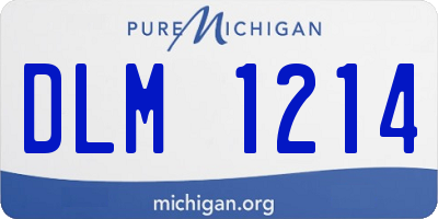 MI license plate DLM1214