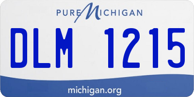 MI license plate DLM1215