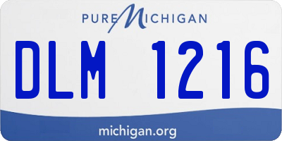 MI license plate DLM1216