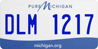 MI license plate DLM1217