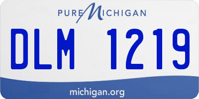 MI license plate DLM1219