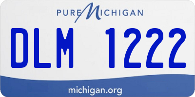 MI license plate DLM1222