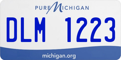 MI license plate DLM1223