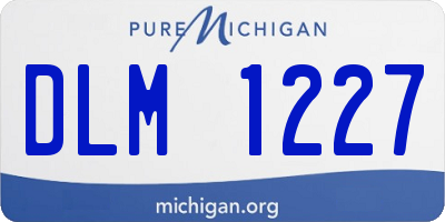 MI license plate DLM1227