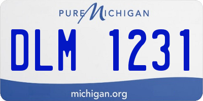 MI license plate DLM1231