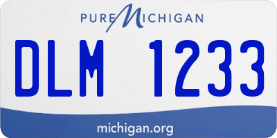 MI license plate DLM1233