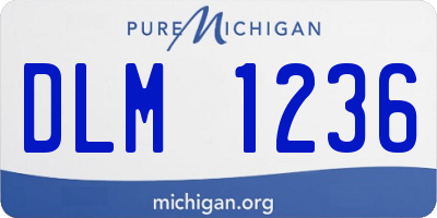 MI license plate DLM1236