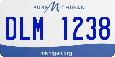 MI license plate DLM1238