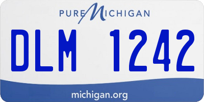 MI license plate DLM1242