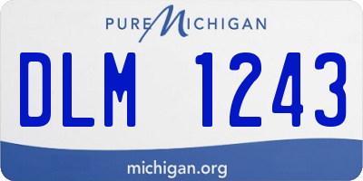 MI license plate DLM1243