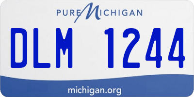 MI license plate DLM1244