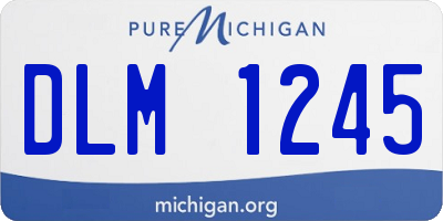 MI license plate DLM1245