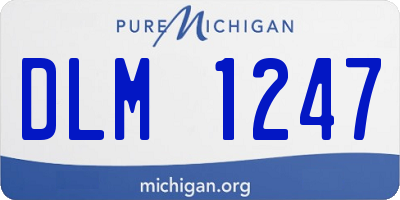 MI license plate DLM1247