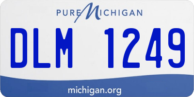 MI license plate DLM1249