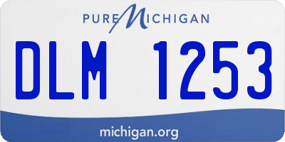 MI license plate DLM1253