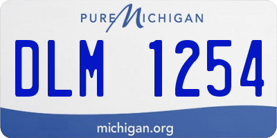 MI license plate DLM1254