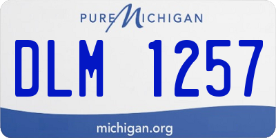 MI license plate DLM1257