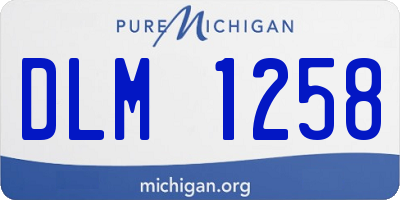 MI license plate DLM1258
