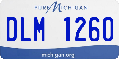 MI license plate DLM1260