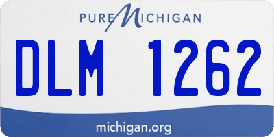 MI license plate DLM1262