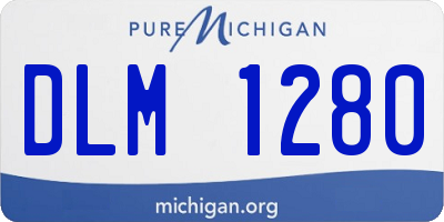 MI license plate DLM1280