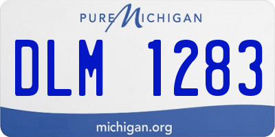 MI license plate DLM1283