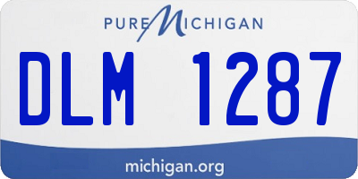 MI license plate DLM1287