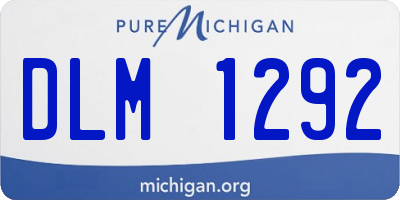 MI license plate DLM1292