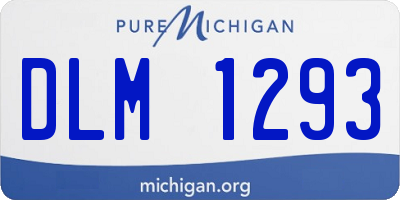 MI license plate DLM1293