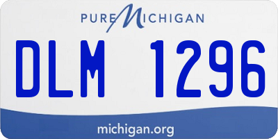 MI license plate DLM1296
