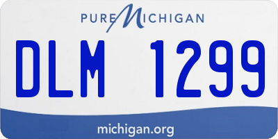 MI license plate DLM1299