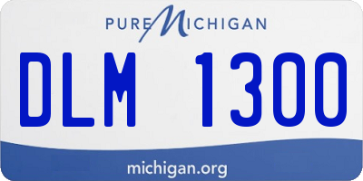 MI license plate DLM1300