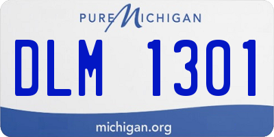 MI license plate DLM1301