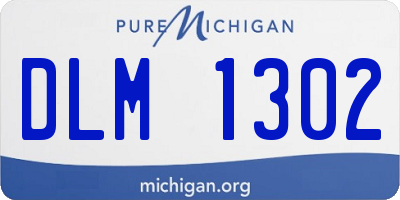 MI license plate DLM1302