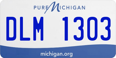 MI license plate DLM1303