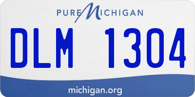 MI license plate DLM1304