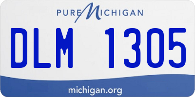 MI license plate DLM1305