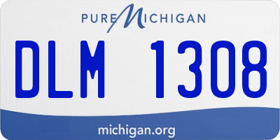 MI license plate DLM1308