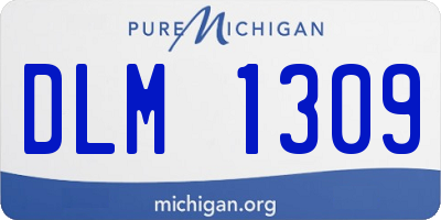 MI license plate DLM1309